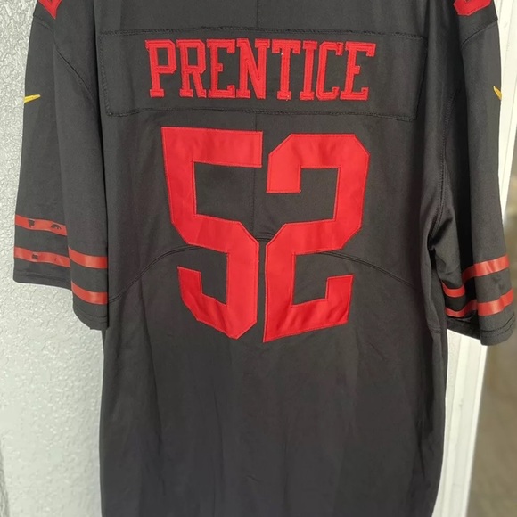 Prentice San Francisco 49ers jersey black Sz 3X minor fraying on left sleeve - Picture 7 of 9